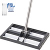 image:imageVEVOR Lawn Leveling Rake Lawn Leveler with 839 in Handle 36x10 in Ground Plate RustResistant Carbon Steel Soil Leveler 3 Heights Adjustable Effort Saving Lawn Leveling Tool for Yard Golf Court17x10