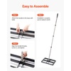 image:imageVEVOR Lawn Leveling Rake Lawn Leveler with 839 in Handle 36x10 in Ground Plate RustResistant Carbon Steel Soil Leveler 3 Heights Adjustable Effort Saving Lawn Leveling Tool for Yard Golf Court17x10