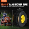 image:imageVEVOR Lawn Mower Tires with Rim 15x6006 Tubeless Lawn Tractor Tires 2Pack Tire and Wheel Assembly STurf Pneumatic Tires 3 Offset Hub 34 Bushing Size 16 PCS for Riding Mower Lawn TractorTubeless with Rim Offset Hub