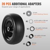image:imageVEVOR Lawn Mower Tires with Rim 15x6006 Tubeless Lawn Tractor Tires 2Pack Tire and Wheel Assembly STurf Pneumatic Tires 3 Offset Hub 34 Bushing Size 16 PCS for Riding Mower Lawn TractorFlat Free with Rim