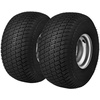 image:imageVEVOR Lawn Mower Tires with Rim 15x6006 Tubeless Lawn Tractor Tires 2Pack Tire and Wheel Assembly STurf Pneumatic Tires 3 Offset Hub 34 Bushing Size 16 PCS for Riding Mower Lawn TractorTubeless with Rim