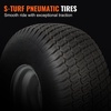 image:imageVEVOR Lawn Mower Tires with Rim 15x6006 Tubeless Lawn Tractor Tires 2Pack Tire and Wheel Assembly STurf Pneumatic Tires 3 Offset Hub 34 Bushing Size 16 PCS for Riding Mower Lawn TractorTubeless with Rim