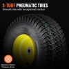 image:imageVEVOR Lawn Mower Tires with Rim 15x6006 Tubeless Lawn Tractor Tires 2Pack Tire and Wheel Assembly STurf Pneumatic Tires 3 Offset Hub 34 Bushing Size 16 PCS for Riding Mower Lawn TractorTubeless with Rim Offset Hub
