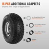 image:imageVEVOR Lawn Mower Tires with Rim 15x6006 Tubeless Lawn Tractor Tires 2Pack Tire and Wheel Assembly STurf Pneumatic Tires 3 Offset Hub 34 Bushing Size 16 PCS for Riding Mower Lawn TractorTube with Rim Centered Hub