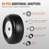 image:imageVEVOR Lawn Mower Tires with Rim 15x6006 Tubeless Lawn Tractor Tires 2Pack Tire and Wheel Assembly STurf Pneumatic Tires 3 Offset Hub 34 Bushing Size 16 PCS for Riding Mower Lawn TractorTubeless with Rim