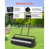 image:imageVEVOR Lawn Roller 13 Gallon Large Capacity SandWater Filled Heavy Duty Steel Material with EasyTurn Plug and UShaped Ergonomic Handle for Convenient Push and Pull for Garden Farm Park Black17gal