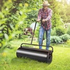 image:imageVEVOR Lawn Roller 13 Gallon Large Capacity SandWater Filled Heavy Duty Steel Material with EasyTurn Plug and UShaped Ergonomic Handle for Convenient Push and Pull for Garden Farm Park Black17gal
