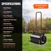 image:imageVEVOR Lawn Roller 13 Gallon Large Capacity SandWater Filled Heavy Duty Steel Material with EasyTurn Plug and UShaped Ergonomic Handle for Convenient Push and Pull for Garden Farm Park Black13gal