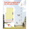 image:imageVEVOR Manual Pole Saw 3842625 ft Extendable Pole Tree Pruner Sharp 65Mn Steel Blade Lightweight Fiberglass Handle Pole DoubleHook Saw for High Branch Trimming Pruning Tool for Palms Shrubs