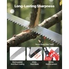 image:imageVEVOR Manual Pole Saw 38727 ft Extendable Pole Tree Pruner Sharp 65Mn Steel Blade Lightweight Fiberglass Handle Pole DoubleHook Saw for High Branch Trimming Pruning Tool for Palms ShrubsPole Saw with Scissors