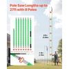 image:imageVEVOR Manual Pole Saw 38727 ft Extendable Pole Tree Pruner Sharp 65Mn Steel Blade Lightweight Fiberglass Handle Pole DoubleHook Saw for High Branch Trimming Pruning Tool for Palms ShrubsPole Saw