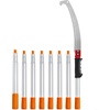 image:imageVEVOR Manual Pole Saw 38727 ft Extendable Pole Tree Pruner Sharp 65Mn Steel Blade Lightweight Fiberglass Handle Pole DoubleHook Saw for High Branch Trimming Pruning Tool for Palms ShrubsSteel Blad