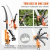 image:imageVEVOR Manual Pole Saw 38727 ft Extendable Pole Tree Pruner Sharp 65Mn Steel Blade Lightweight Fiberglass Handle Pole DoubleHook Saw for High Branch Trimming Pruning Tool for Palms ShrubsPole Saw with Scissors  Pro