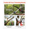 image:imageVEVOR Manual Pole Saw 38727 ft Extendable Pole Tree Pruner Sharp 65Mn Steel Blade Lightweight Fiberglass Handle Pole DoubleHook Saw for High Branch Trimming Pruning Tool for Palms ShrubsPole Saw with Scissors