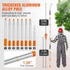 image:imageVEVOR Manual Pole Saw 38727 ft Extendable Pole Tree Pruner Sharp 65Mn Steel Blade Lightweight Fiberglass Handle Pole DoubleHook Saw for High Branch Trimming Pruning Tool for Palms ShrubsSteel Blad