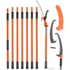 image:imageVEVOR Manual Pole Saw 38727 ft Extendable Pole Tree Pruner Sharp 65Mn Steel Blade Lightweight Fiberglass Handle Pole DoubleHook Saw for High Branch Trimming Pruning Tool for Palms ShrubsPole Saw with Scissors  Pro
