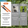 image:imageVEVOR Manual Pole Saw 38727 ft Extendable Pole Tree Pruner Sharp 65Mn Steel Blade Lightweight Fiberglass Handle Pole DoubleHook Saw for High Branch Trimming Pruning Tool for Palms ShrubsPole Saw  Pro