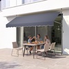 image:imageVEVOR Manual Retractable Awning 118 Outdoor Retractable Patio Awning Sunshade Shelter Height Adjustable Patio Door Window Canopy with Manual Crank Handle for Backyard Garden Balcony Dark GrayDark Gray