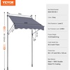 image:imageVEVOR Manual Retractable Awning 118 Outdoor Retractable Patio Awning Sunshade Shelter Height Adjustable Patio Door Window Canopy with Manual Crank Handle for Backyard Garden Balcony Dark GrayDark Gray