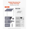 image:imageVEVOR Manual Retractable Awning 118 Outdoor Retractable Patio Awning Sunshade Shelter Height Adjustable Patio Door Window Canopy with Manual Crank Handle for Backyard Garden Balcony Dark GrayDark Gray