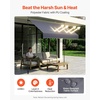 image:imageVEVOR Manual Retractable Awning 118 Outdoor Retractable Patio Awning Sunshade Shelter Height Adjustable Patio Door Window Canopy with Manual Crank Handle for Backyard Garden Balcony Dark GrayDark Gray