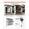 image:imageVEVOR Manual Retractable Awning 118 Outdoor Retractable Patio Awning Sunshade Shelter Height Adjustable Patio Door Window Canopy with Manual Crank Handle for Backyard Garden Balcony Dark GrayDark Gray