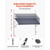 image:imageVEVOR Manual Retractable Awning 118 Outdoor Retractable Patio Awning Sunshade Shelter Height Adjustable Patio Door Window Canopy with Manual Crank Handle for Backyard Garden Balcony Dark GrayDark Gray