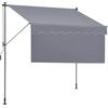 image:imageVEVOR Manual Retractable Awning 118 Outdoor Retractable Patio Awning Sunshade Shelter Height Adjustable Patio Door Window Canopy with Manual Crank Handle for Backyard Garden Balcony Dark GrayDark Gray