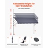 image:imageVEVOR Manual Retractable Awning 118 Outdoor Retractable Patio Awning Sunshade Shelter Height Adjustable Patio Door Window Canopy with Manual Crank Handle for Backyard Garden Balcony Dark GrayDark Gray