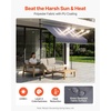 image:imageVEVOR Manual Retractable Awning 118 Outdoor Retractable Patio Awning Sunshade Shelter Height Adjustable Patio Door Window Canopy with Manual Crank Handle for Backyard Garden Balcony Dark GrayDark Gray