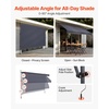 image:imageVEVOR Manual Retractable Awning 118 Outdoor Retractable Patio Awning Sunshade Shelter Height Adjustable Patio Door Window Canopy with Manual Crank Handle for Backyard Garden Balcony Dark GrayDark Gray