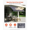 image:imageVEVOR Manual Retractable Awning 118 Outdoor Retractable Patio Awning Sunshade Shelter Height Adjustable Patio Door Window Canopy with Manual Crank Handle for Backyard Garden Balcony Dark GrayDark Gray