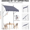 image:imageVEVOR Manual Retractable Awning 118 Outdoor Retractable Patio Awning Sunshade Shelter Height Adjustable Patio Door Window Canopy with Manual Crank Handle for Backyard Garden Balcony Dark GrayDark Gray