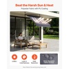 image:imageVEVOR Manual Retractable Awning 118 Outdoor Retractable Patio Awning Sunshade Shelter Height Adjustable Patio Door Window Canopy with Manual Crank Handle for Backyard Garden Balcony Dark GrayDark Gray