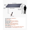 image:imageVEVOR Manual Retractable Awning 118 Outdoor Retractable Patio Awning Sunshade Shelter Height Adjustable Patio Door Window Canopy with Manual Crank Handle for Backyard Garden Balcony Dark GrayDark Gray