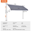 image:imageVEVOR Manual Retractable Awning 118 Outdoor Retractable Patio Awning Sunshade Shelter Height Adjustable Patio Door Window Canopy with Manual Crank Handle for Backyard Garden Balcony Dark GrayDark Gray