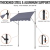 image:imageVEVOR Manual Retractable Awning 118 Outdoor Retractable Patio Awning Sunshade Shelter Height Adjustable Patio Door Window Canopy with Manual Crank Handle for Backyard Garden Balcony Dark GrayDark Gray
