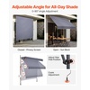 image:imageVEVOR Manual Retractable Awning 118 Outdoor Retractable Patio Awning Sunshade Shelter Height Adjustable Patio Door Window Canopy with Manual Crank Handle for Backyard Garden Balcony Dark GrayDark Gray