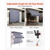 image:imageVEVOR Manual Retractable Awning 118 Outdoor Retractable Patio Awning Sunshade Shelter Height Adjustable Patio Door Window Canopy with Manual Crank Handle for Backyard Garden Balcony Dark GrayDark Gray