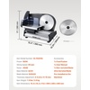 image:imageVEVOR Meat Slicer 75 inch Electric Deli Food Slicer 180W Meat Cutter with two Premium SUS420 Blades 006 inch Adjustable Thickness ETL Certified Food Slicer Machine for Home Use
