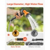 image:imageVEVOR Metal Garden Hose 200 ft Heavy Duty Stainless Steel Water Hose with 10Function Nozzle NoKink amp Flexible Outdoor Garden Hose RustProof Lightweight Hose for Yard RV Car Wash150 ft with 10 Function Spray Nozzle