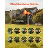 image:imageVEVOR Metal Garden Hose 200 ft Heavy Duty Stainless Steel Water Hose with 10Function Nozzle NoKink amp Flexible Outdoor Garden Hose RustProof Lightweight Hose for Yard RV Car Wash75 ft with 10 Function Spray Nozzle