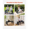 image:imageVEVOR Outdoor Bench 445 inch 600 lbs Weight Capacity Weatherproof Plastic Frame with Adjustable Level Footpads and Thick Leg Outside Bench for Patio Garden Park Yard Front Porch Black