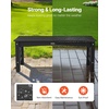 image:imageVEVOR Outdoor Bench 445 inch 600 lbs Weight Capacity Weatherproof Plastic Frame with Adjustable Level Footpads and Thick Leg Outside Bench for Patio Garden Park Yard Front Porch Black