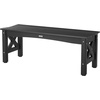 image:imageVEVOR Outdoor Bench 445 inch 600 lbs Weight Capacity Weatherproof Plastic Frame with Adjustable Level Footpads and Thick Leg Outside Bench for Patio Garden Park Yard Front Porch Black