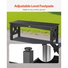 image:imageVEVOR Outdoor Bench 445 inch 600 lbs Weight Capacity Weatherproof Plastic Frame with Adjustable Level Footpads and Thick Leg Outside Bench for Patio Garden Park Yard Front Porch Black