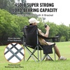 image:imageVEVOR Oversized Camping Folding Chair Portable Heavy Duty Outdoor Quad Lumbar Back Padded with Side Pockets Cup Holder and Cooler Bag for Beach Lawn Picnic Fishing Backpacking Black1 Pack