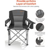 image:imageVEVOR Oversized Camping Folding Chair Portable Heavy Duty Outdoor Quad Lumbar Back Padded with Side Pockets Cup Holder and Cooler Bag for Beach Lawn Picnic Fishing Backpacking Black2 Pack
