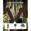 image:imageVEVOR Oversized Camping Folding Chair Portable Heavy Duty Outdoor Quad Lumbar Back Padded with Side Pockets Cup Holder and Cooler Bag for Beach Lawn Picnic Fishing Backpacking Black2 Pack