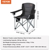 image:imageVEVOR Oversized Camping Folding Chair Portable Heavy Duty Outdoor Quad Lumbar Back Padded with Side Pockets Cup Holder and Cooler Bag for Beach Lawn Picnic Fishing Backpacking Black1 Pack